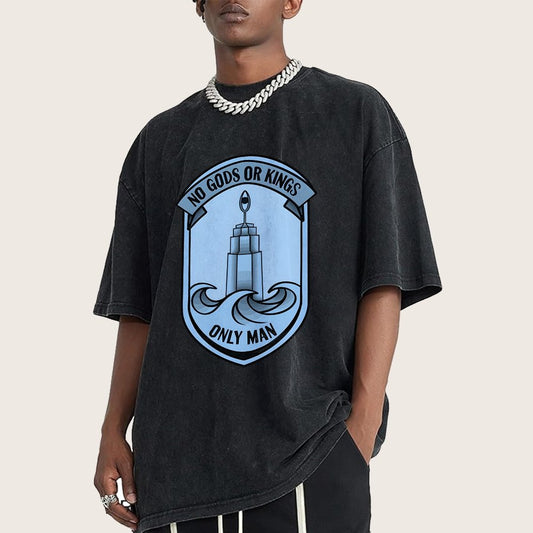 No Gods Or Kings Only Man Vintage Distressed T-shirt