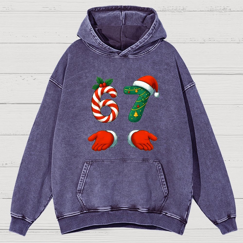 67 Christmas Vintage Distressed Hoodie