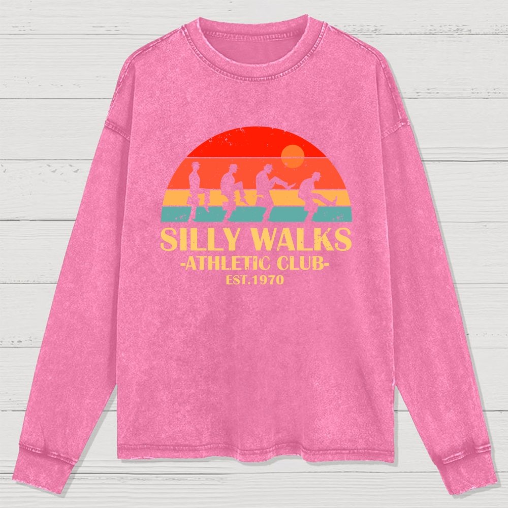 Silly Walks - Athletic Club Washed Long Sleeve Tee