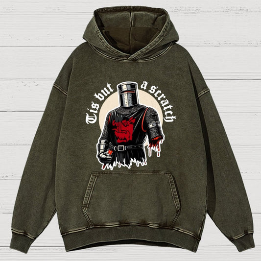 Tis But A Scratch Vintage Distressed Hoodie