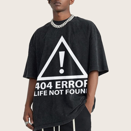 404 Error Life Not Found Vintage Distressed T-shirt