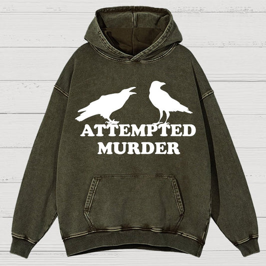 Attempted Murder Vintage Distressed Hoodie