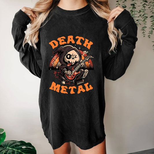Death Metal Reaper Washed Long Sleeve Tee