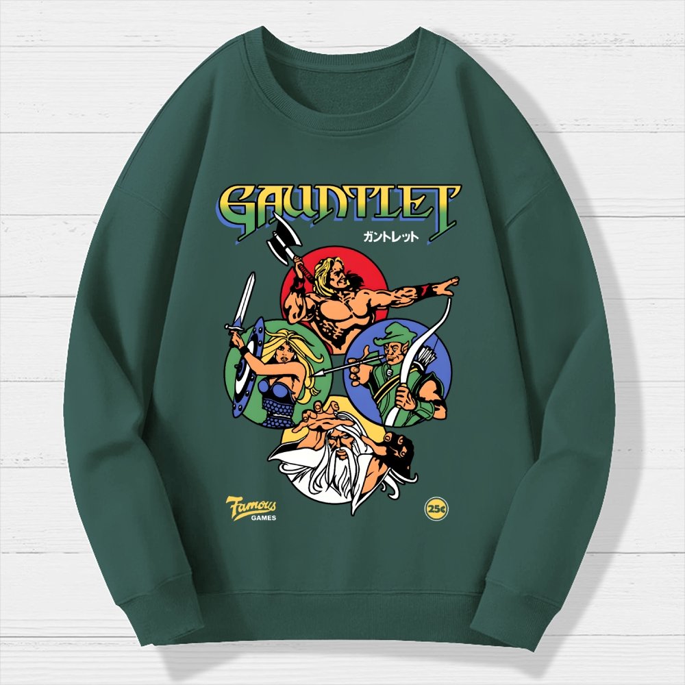Gauntlet Retro Vintage Arcade Gaming Geek Cotton Sweatshirt