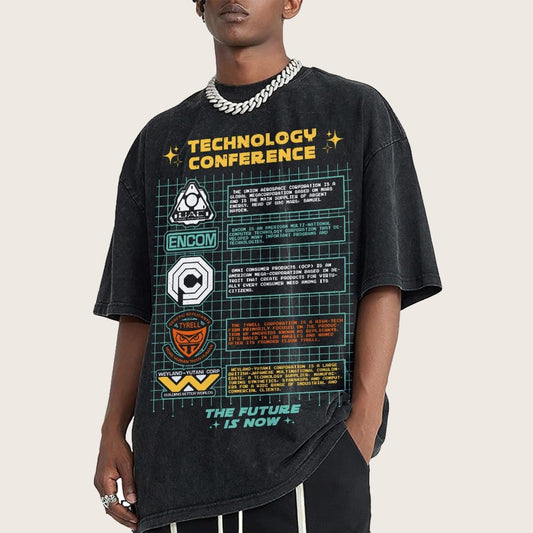 Technology Conference Vintage Distressed T-shirt