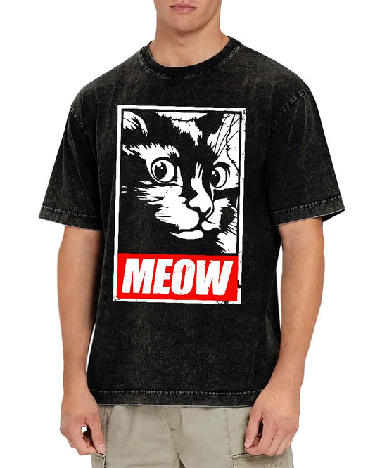 Meow!!Vintage Distressed T-shirt