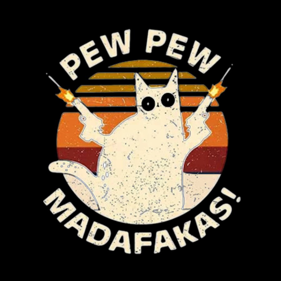 Pew Pew Madafakas Cat Nerdy T-Shirt