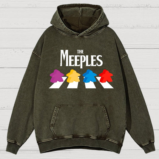 Board Gamer The Meeples, Fun Vintage Distressed Hoodie