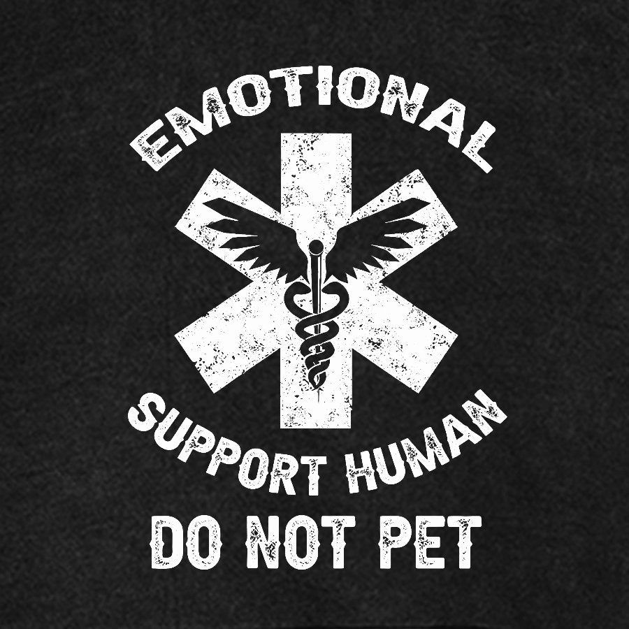 Emotional Support Human Do Not Pet Vintage Distressed Hoodie