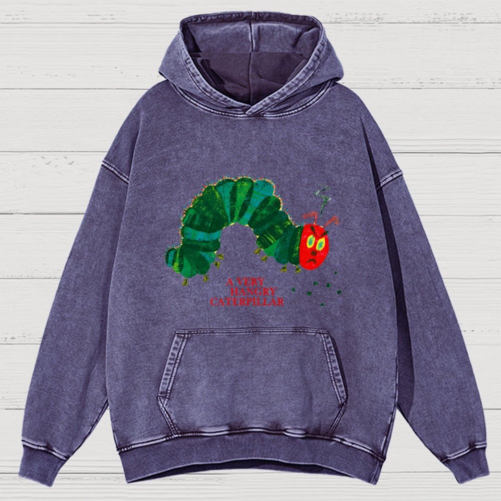 A Very Hangry Caterpillar Vintage Distressed Hoodie