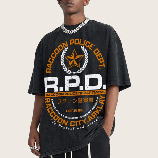 City PD Vintage Distressed T-shirt