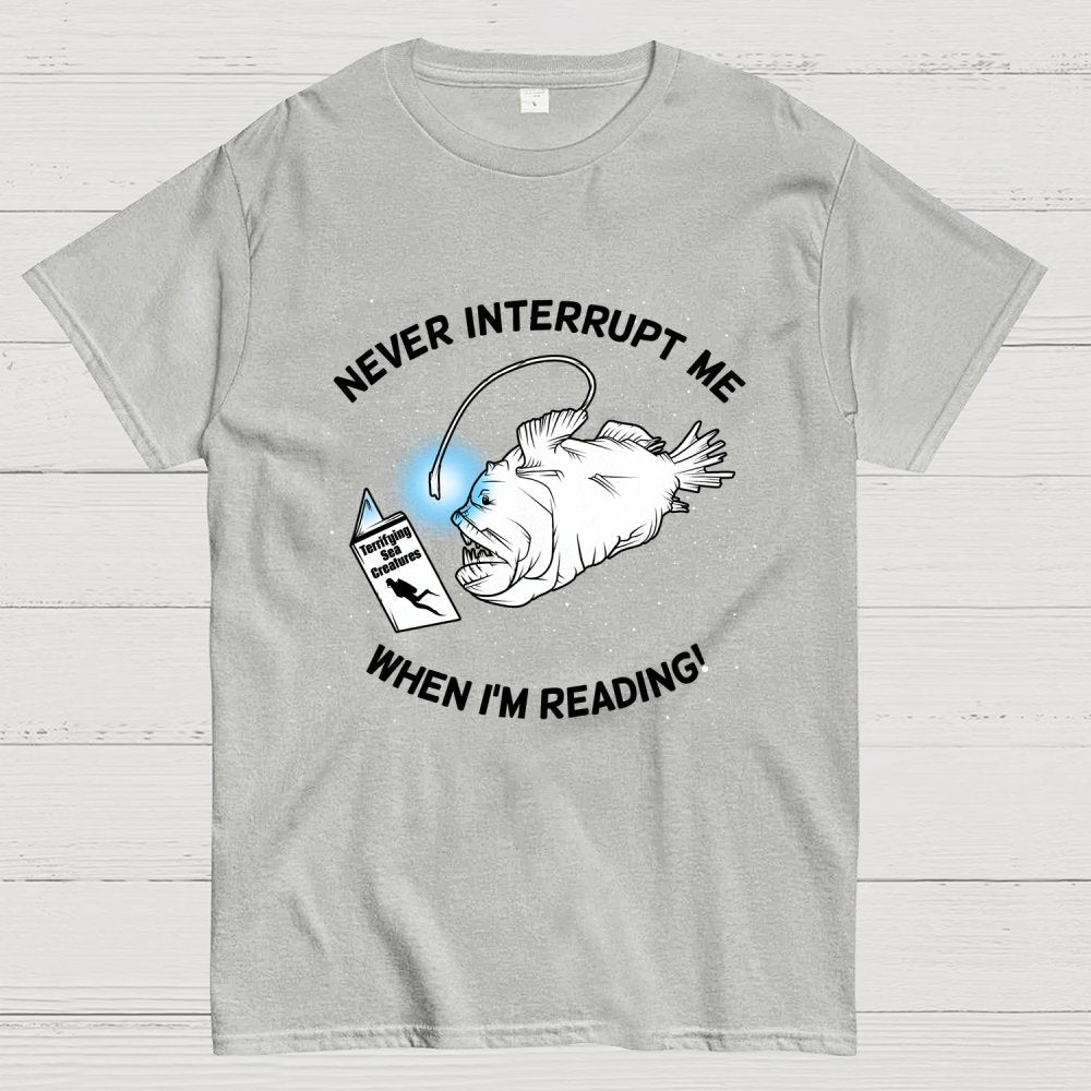 Angler Fish Reading Geek T-Shirt