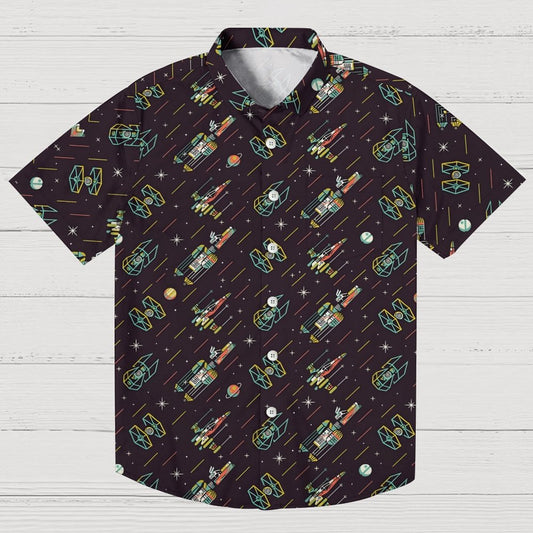 Space spaceship Geek Hawaiian Shirt