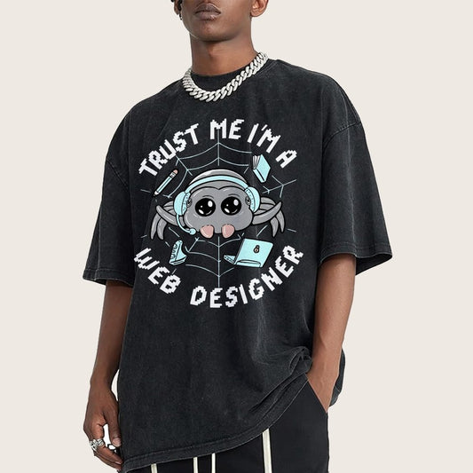 TRUST ME I'M A WEB DESIGNER Vintage Distressed T-shirt