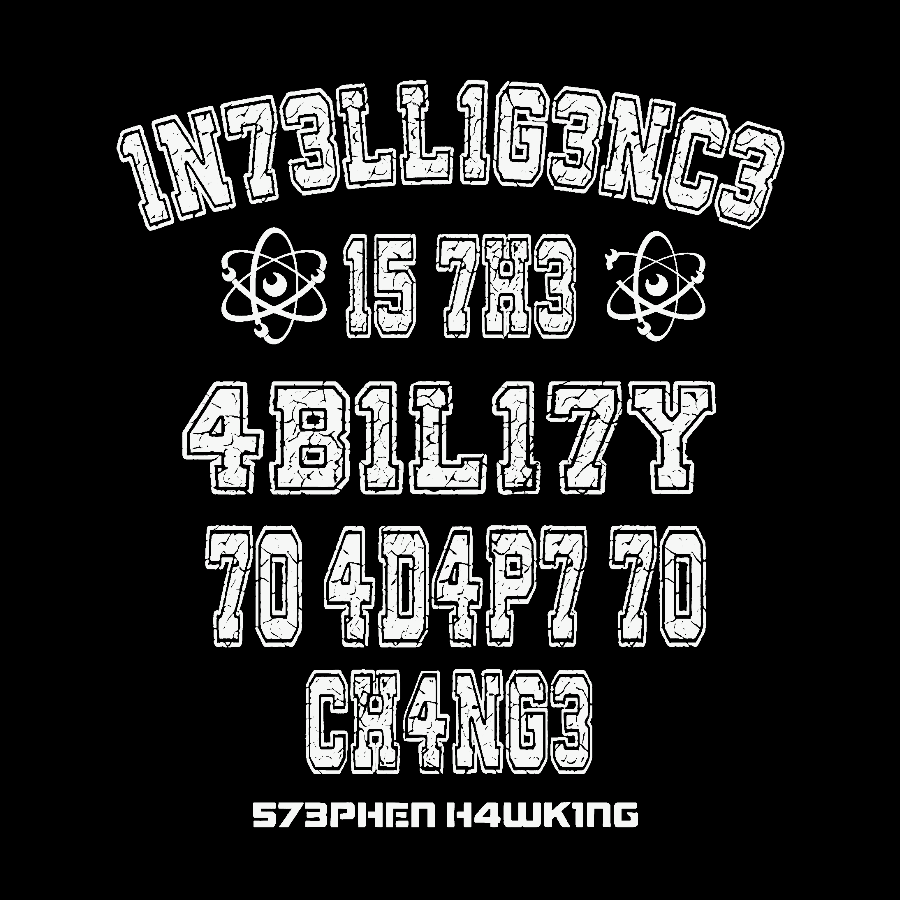 Stephen Hawking Intelligence Science Geek T-Shirt