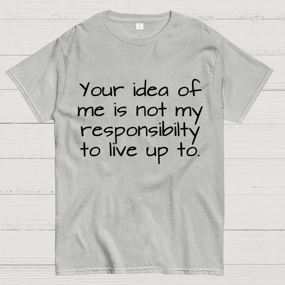 Your Idea Of Me Is Not My Resposibility To Live Up To Geek T-Shirt