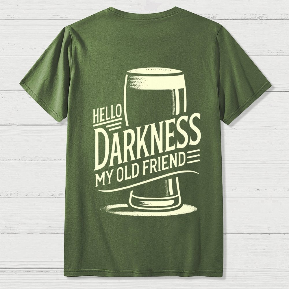 Hello Darkness My Old Friend Nerdy Front And Back Printing Geek T-Shirt