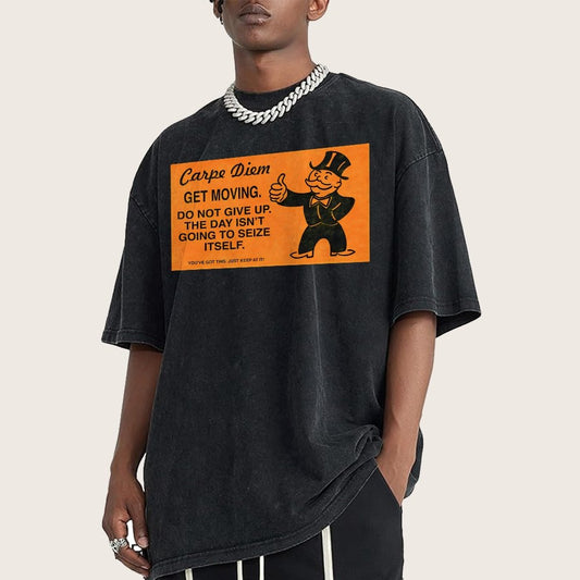 Carpe Diem Card Vintage Distressed T-shirt