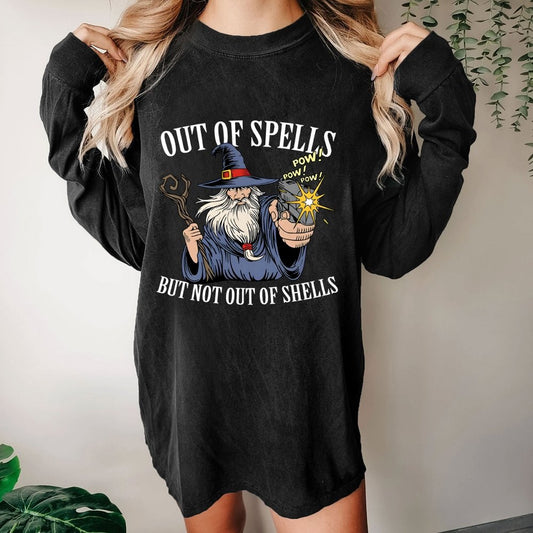 Out of Spells but Not Out of Shells Washed Long Sleeve Tee