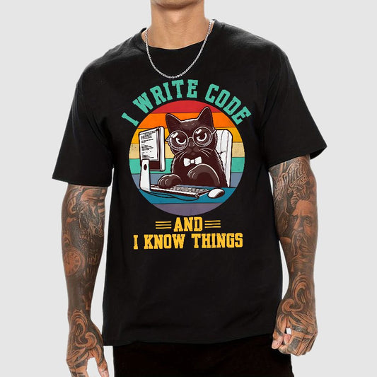 I Write Code And I Know Thing Geek T-Shirt