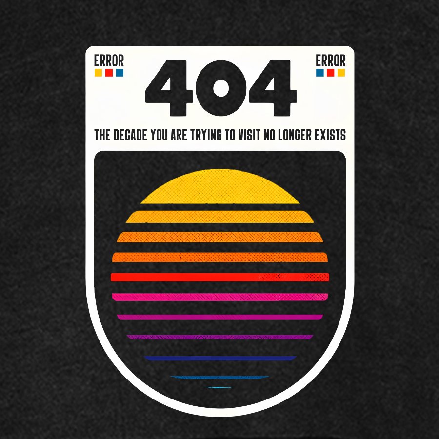 404 Decade Not Found Vintage Distressed Hoodie