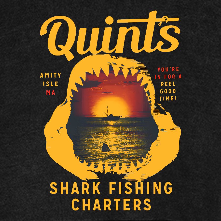 Captain's Shark Fishing Charters Vintage Distressed Hoodie