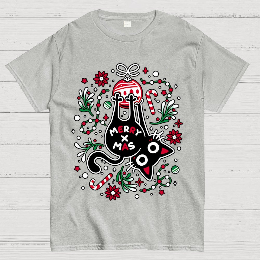 Christmas Cat Butt Geek T-Shirt