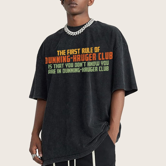Dunning-Kruger Club Vintage Distressed T-shirt