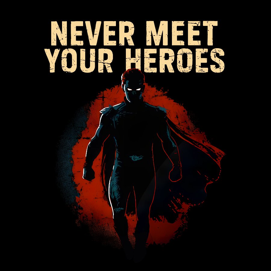 Never Meet Your Heroes Geek T-Shirt