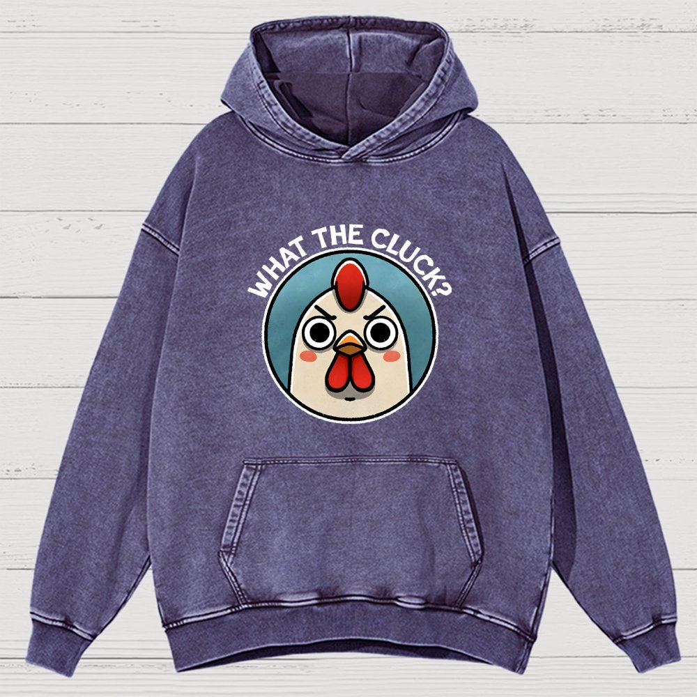 What The Cluck Vintage Distressed Hoodie