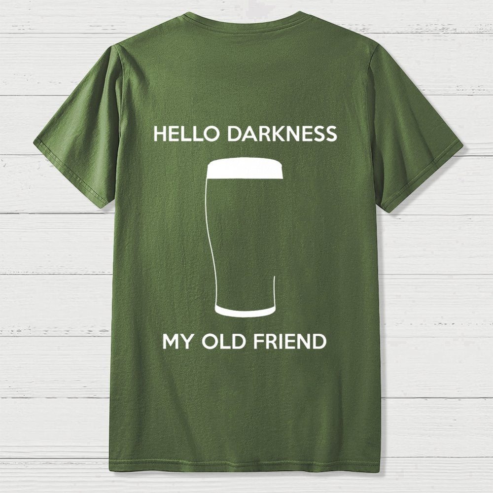 Hello Darkness My Old Friend Nerdy Graphic Back Printing Geek T-Shirt