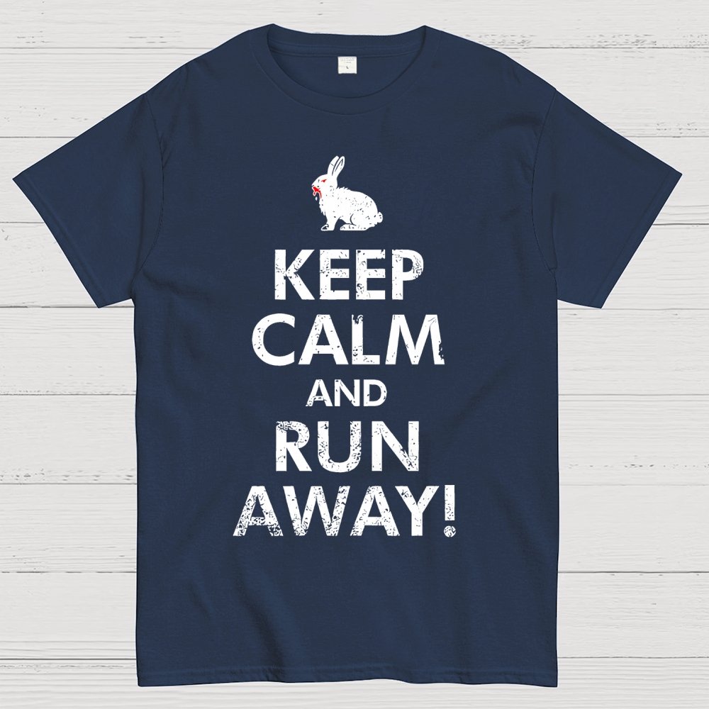 Keep Calm and Run Away! Unisex Geek T-Shirt