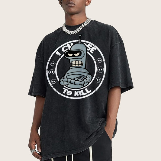 I Choose To Kill Vintage Distressed T-shirt