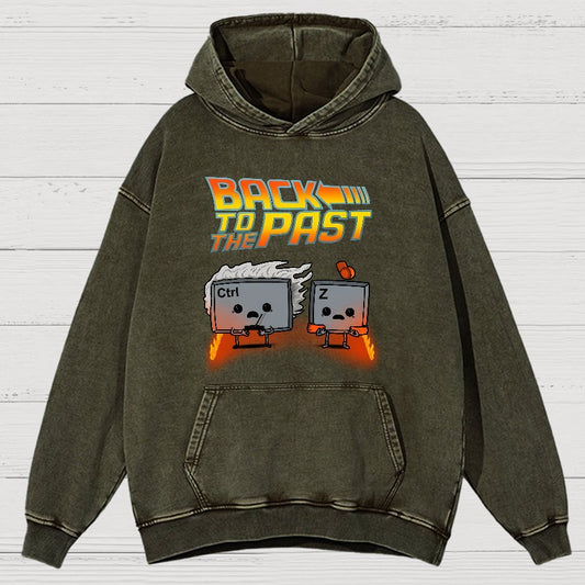 Back To The Past Vintage Distressed Hoodie