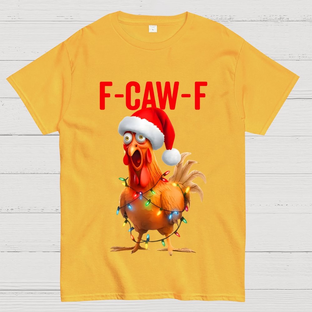 Christmas F-CAW-F Funny Chicken Geek T-Shirt