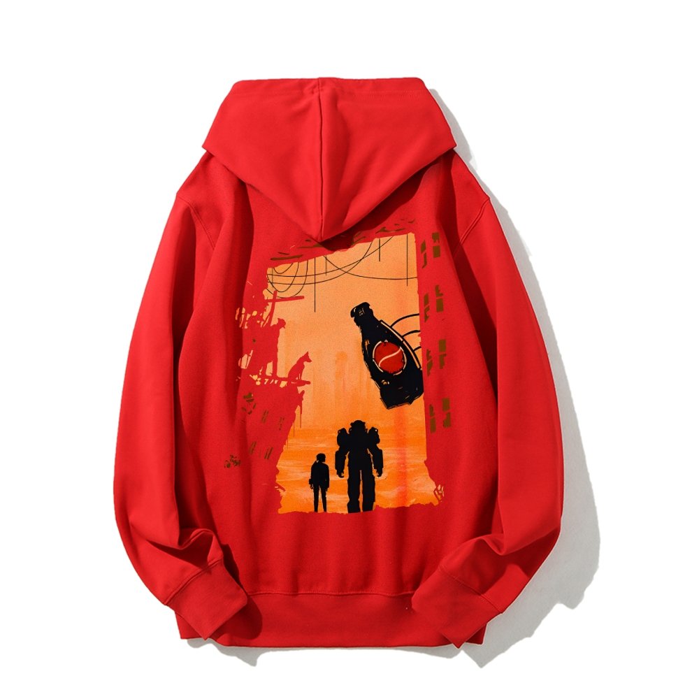 Welcome To This Land Printed Back Unisex Cotton Hoodie