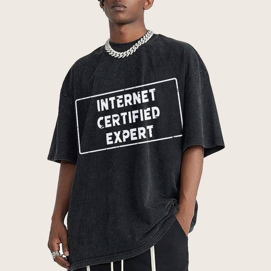 Internet Certified Expert Vintage Distressed T-shirt