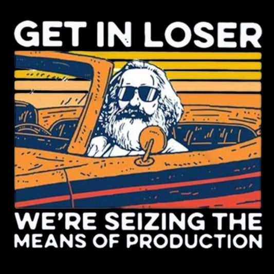 Karl Marx Get In Loser We’re Seizing The Means Of Production Geek Cotton Sweatshirt