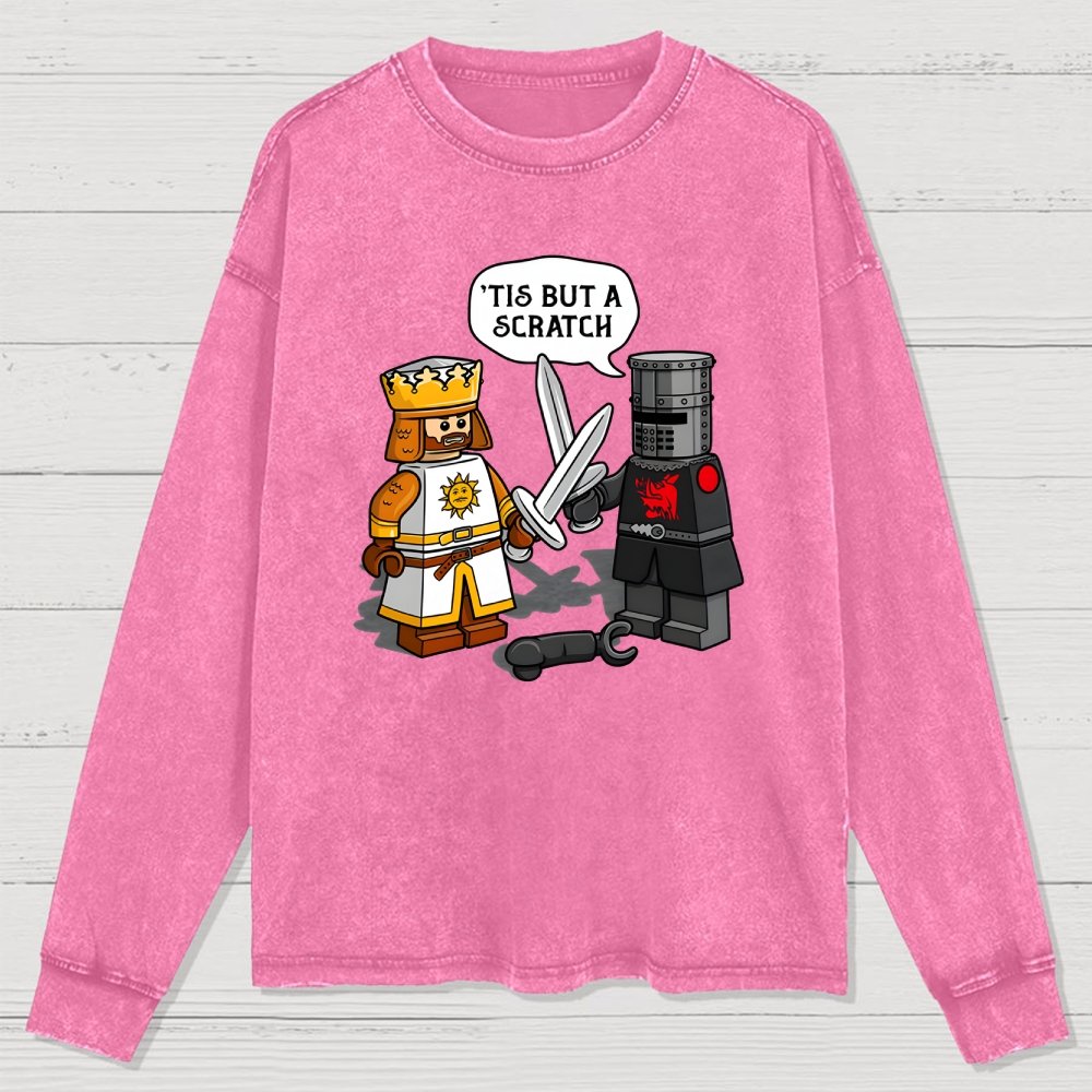 King Vs Knight Washed Long Sleeve Tee