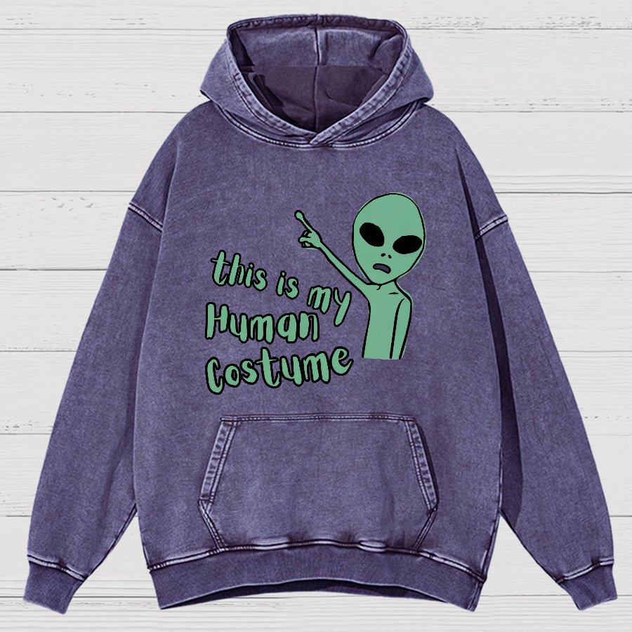 This is my Human Costume Vintage Distressed Hoodie