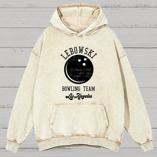 Bowling Team Vintage Distressed Hoodie