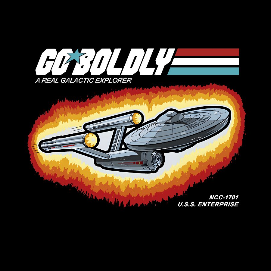 Go Boldly - A Real Cosmic Explorer Geek T-Shirt