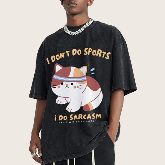 I Don't Do Sports I Do Sarcasm Vintage Distressed T-shirt