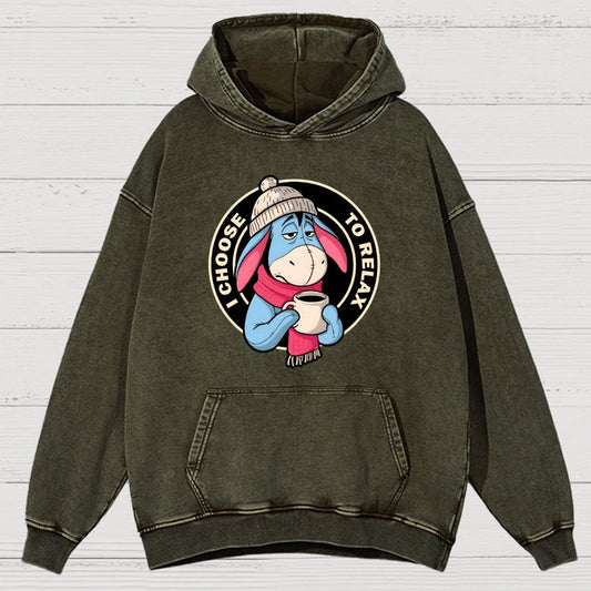 I Chose To Relax Vintage Distressed Hoodie