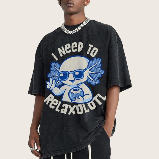 I Need To Relaxolotl Vintage Distressed T-shirt