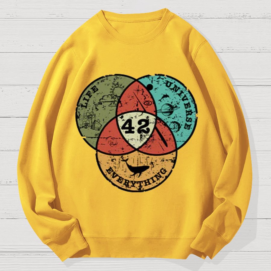 Life, the Universe & Everything Geek Cotton Sweatshirt
