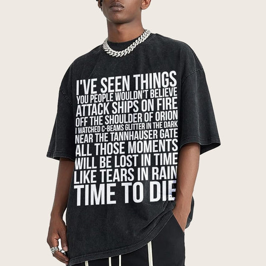 Like Tears In Rain...Time To Die Vintage Distressed T-shirt