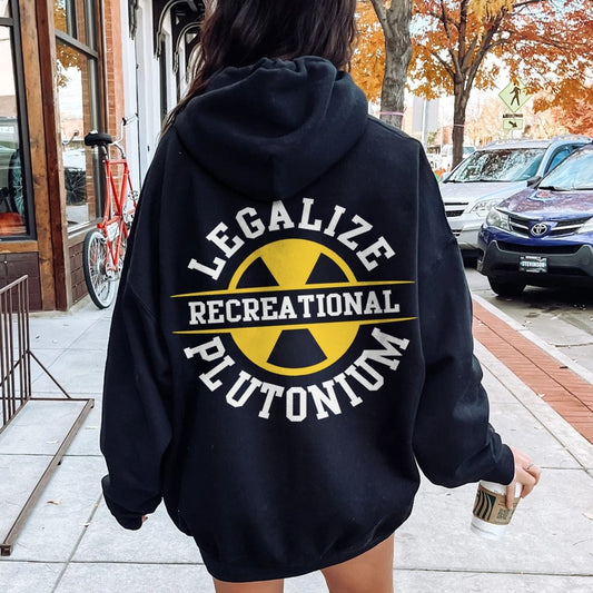 Legalize plutonium recreational Printed Back Unisex Cotton Hoodie