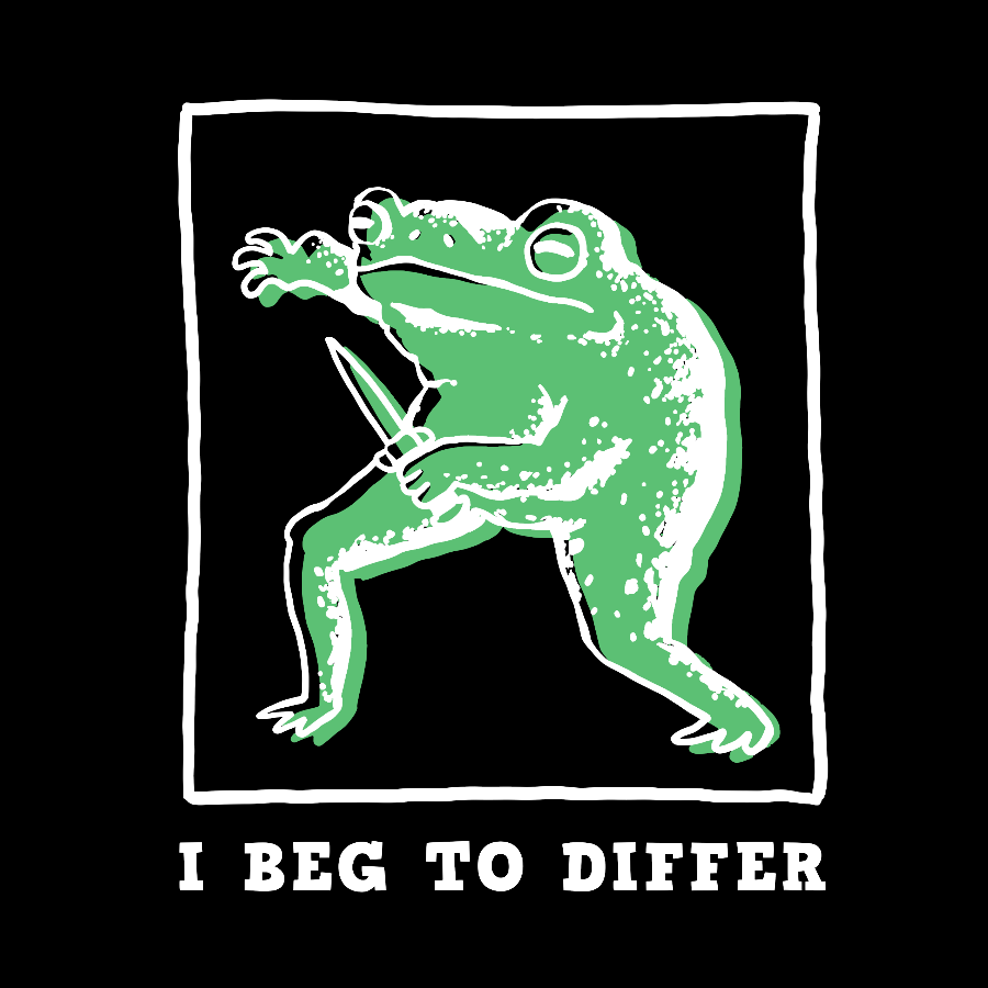 I Beg To Differ Frog Geek T-Shirt