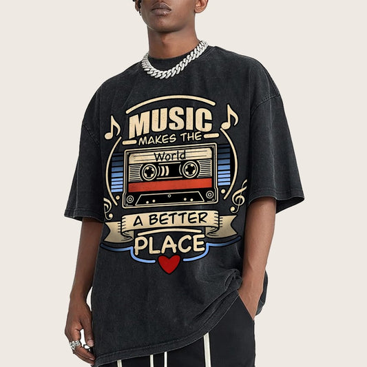 Music love Vintage Distressed T-shirt